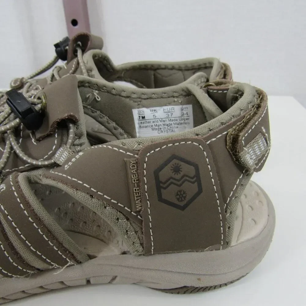 Khombu Crystal River Sandals Brown Olive Fisherman Sport NWOT Hiking Size 7